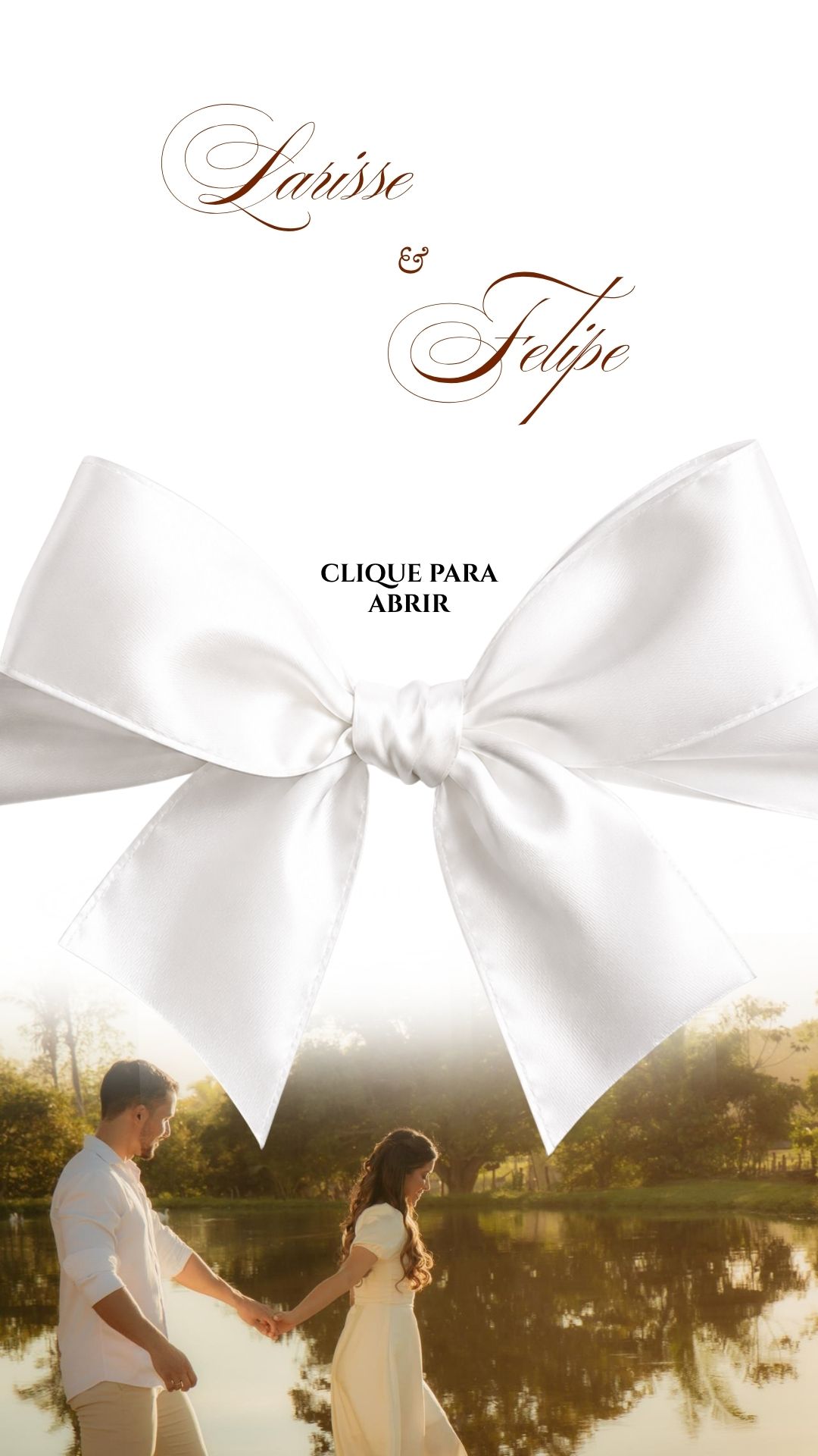 Capa do convite Larisse e Felipe