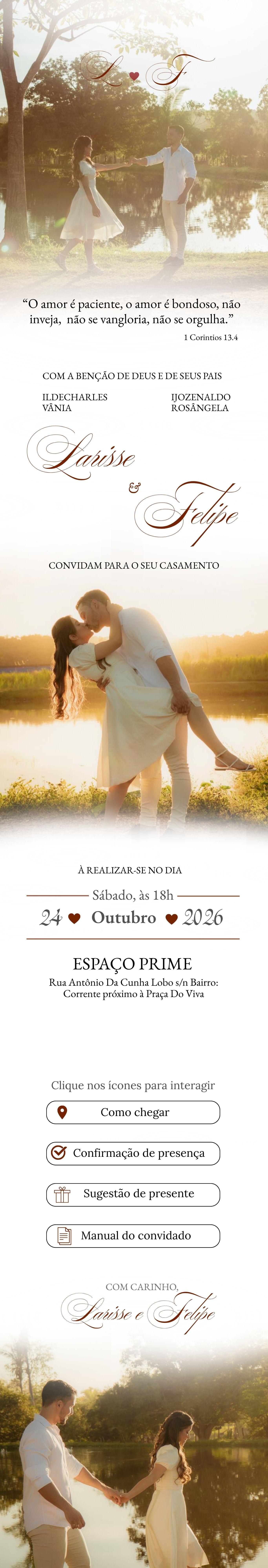 Convite Larisse e Felipe